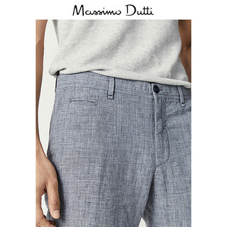 Massimo Dutti 00007007802 男士棉麻混纺休闲裤 