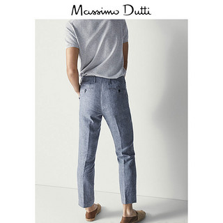 Massimo Dutti 00007007802 男士棉麻混纺休闲裤  40
