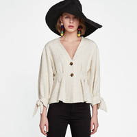 ZARA 04437081711 女士斜纹软呢上衣