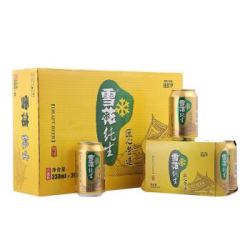 SNOWBEER 雪花 8度纯生 330ml*24听 整箱装 *2件