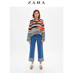 ZARA TRF 05520809400 女士宽腿牛仔裤 