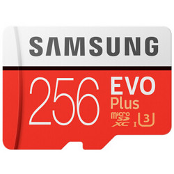 SAMSUNG 三星 红色plus升级版+ 高速TF卡（Micro SD卡） 90MB/秒 256G