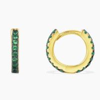 apm MONACO CROISETTE系列 薄荷绿晶钻耳环 *2件