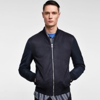 反季特卖:ZARA 00706408401 男士绒面飞行员夹克