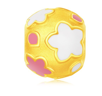CHOW TAI FOOK 周大福 R20748 桃花转运珠 0.8克