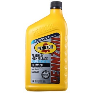 鹏斯 PENNZOIL Platinum 高里程 5W-20 SN 全合成机油  1QT