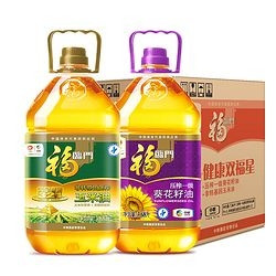 福临门 黄金产地玉米油+葵花籽油 3.68L*2桶