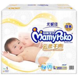 MamyPoko 妈咪宝贝 云柔干爽纸尿裤 L200片 *3件