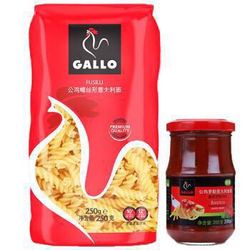 GALLO 公鸡 乐享装意面酱组合（螺丝形意面+番茄罗勒意粉酱）450g *10件