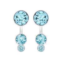 SWAROVSKI 施华洛世奇 Slake Dot 5201105 仿水晶耳钉 海蓝色