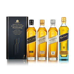 JOHNNIE WALKER 尊尼获加 收藏系列调配型威士忌洋酒礼盒 200ml*4瓶