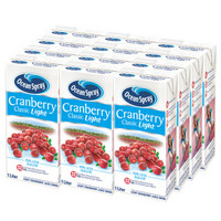 Ocean Spray 优鲜沛 蔓越莓 减糖90% 低卡果汁饮料 1L*12瓶 