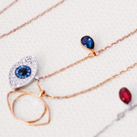 SWAROVSKI 施华洛世奇 Duo Evil Eye 恶魔之眼 5172560 项链
