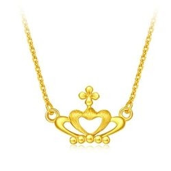 CHOW TAI FOOK 周大福 F199792 王冠 足金黄金项链