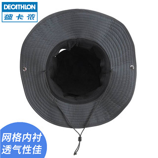 DECATHLON 迪卡侬 8208178 中性款束带遮阳渔夫帽 黑色 L 