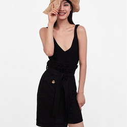 ZARA 03013857800 女士亚麻混纺半身裙