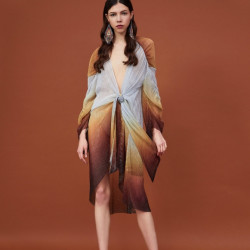 ZARA 02878314183 女士V领小打褶连衣裙 