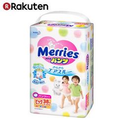 Merries 妙而舒 婴儿纸尿裤 XL38片/袋 *4件