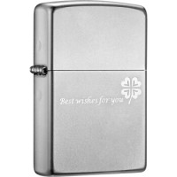 ZIPPO 之宝 205-C-000018 锻纱镀铬-四叶草的祝愿 打火机 +凑单品