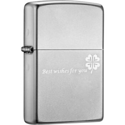 ZIPPO 之宝 205-C-000018 锻纱镀铬-四叶草的祝愿  打火机 +凑单品