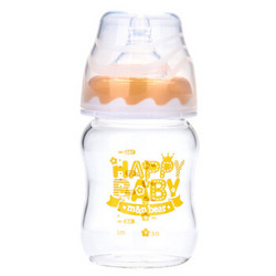 咪呢小熊（M＆N BEAR）宽口径玻璃奶瓶婴儿防胀气奶瓶160ml M9108 *3件
