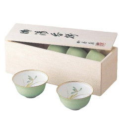香蘭社 F1180-CQQ 内侧兰花图案 茶杯套组
