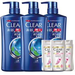 CLEAR 清扬 洗发露活力运动薄荷型（500ml*3+50ml*3） *2套 +凑单品