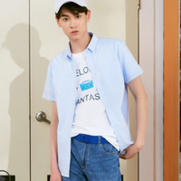 Meters bonwe 美特斯邦威 661226 男士短袖衬衫