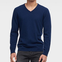 DKNY Wool Cashmere V-Neck 男士V领针织衫