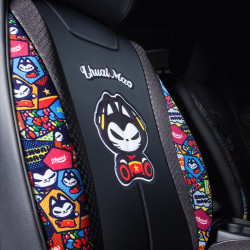 拽猫潮牌汽车坐垫春夏季半包卡通可爱个性轿车