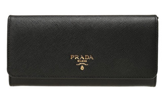 PRADA 普拉达 1MH132 QWA  女士牛皮按扣钱包 