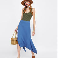 ZARA 05039051427 不对称罗纹半身裙