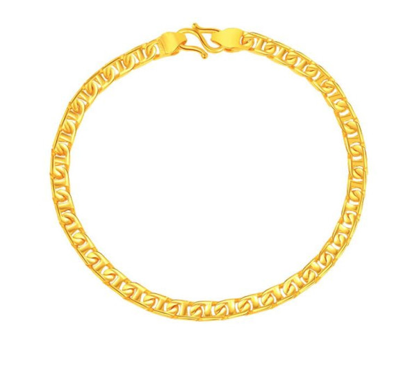 商品菜百首饰 环环相扣黄金手链 足金 约9.1g