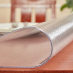 铭聚布艺    软玻璃加厚PVC桌布	磨砂款（厚度1.5mm） 80cm*140cm *2件