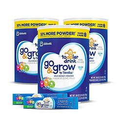 Similac 雅培 Go & Grow 婴幼儿奶粉 组合包 36盎司（1.02kg）3罐装+ 2 On-The-Go 便捷装2袋