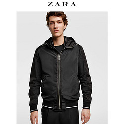 ZARA 01792468800 男士撞色连帽夹克