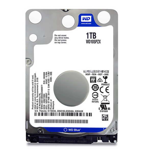wd西部数据蓝盘1tb笔记本硬盘wd10spzx5400rpm