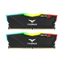 十铨(Team) DELTA RGB系列 DDR4 3000 16G(8G×2)套装 台式机内存 黑色