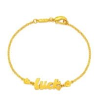 CHOW TAI FOOK 周大福 F156792 luck 足金黄金手链 约4.50g