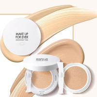 MAKE UP FOR EVER 玫珂菲 双效气垫粉底霜(买1赠1芯)+保湿卸妆霜15ml+全新双用水粉霜5ml
