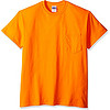 GILDAN Ultra Cotton G2300 6oz 男士棉质口袋筒织T恤 荧光橙