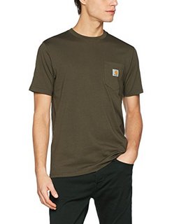 Carhartt WIP I022091 男士纯棉口袋T恤 暗绿色