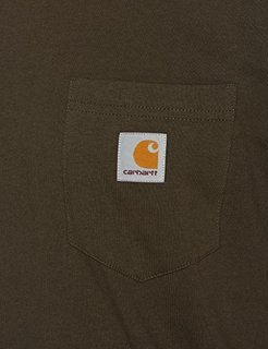 Carhartt WIP I022091 男士纯棉口袋T恤 暗绿色