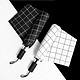 Neyankex 折叠超轻晴雨伞 黑色格纹