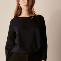 Massimo Dutti 06815711401 女士打结设计T恤