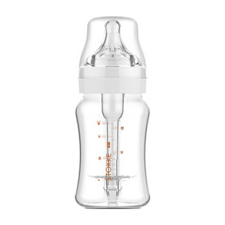 STOKKE 思拓科 婴儿宽口玻璃奶瓶 180ml 白色 