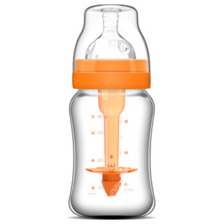 STOKKE 思拓科 婴儿宽口玻璃奶瓶 180ml 橙色 