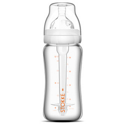 STOKKE 思拓科 婴儿宽口玻璃奶瓶 260ml 白色 *2件