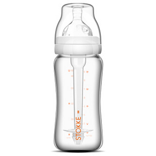 STOKKE 思拓科 婴儿宽口玻璃奶瓶 260ml 白色 