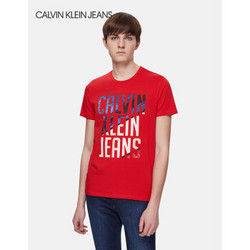 CALVIN KLEIN 卡尔文·克莱 CK JEANS 4ASKQH6 男士印花T恤